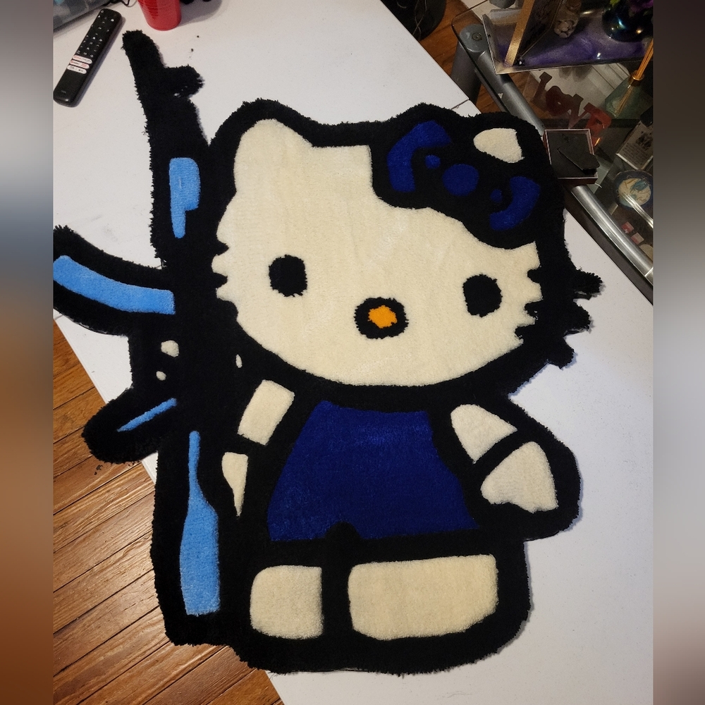 Hello Kitty Handmade Custom Tufted Rug